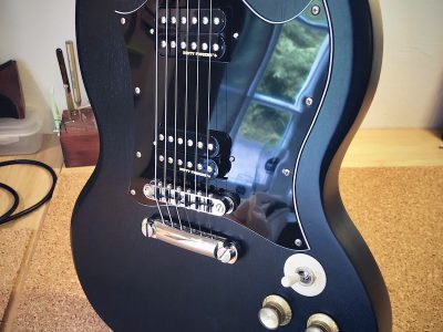 JTAR custom shop sg gitarre satin schwarz korpus